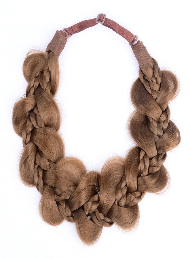 DIGUAN Kinky Synthetic Hair Braided Headband Wide Hairpiece Women Girl Beauty accessory (8-Medium Brown) - Image 1